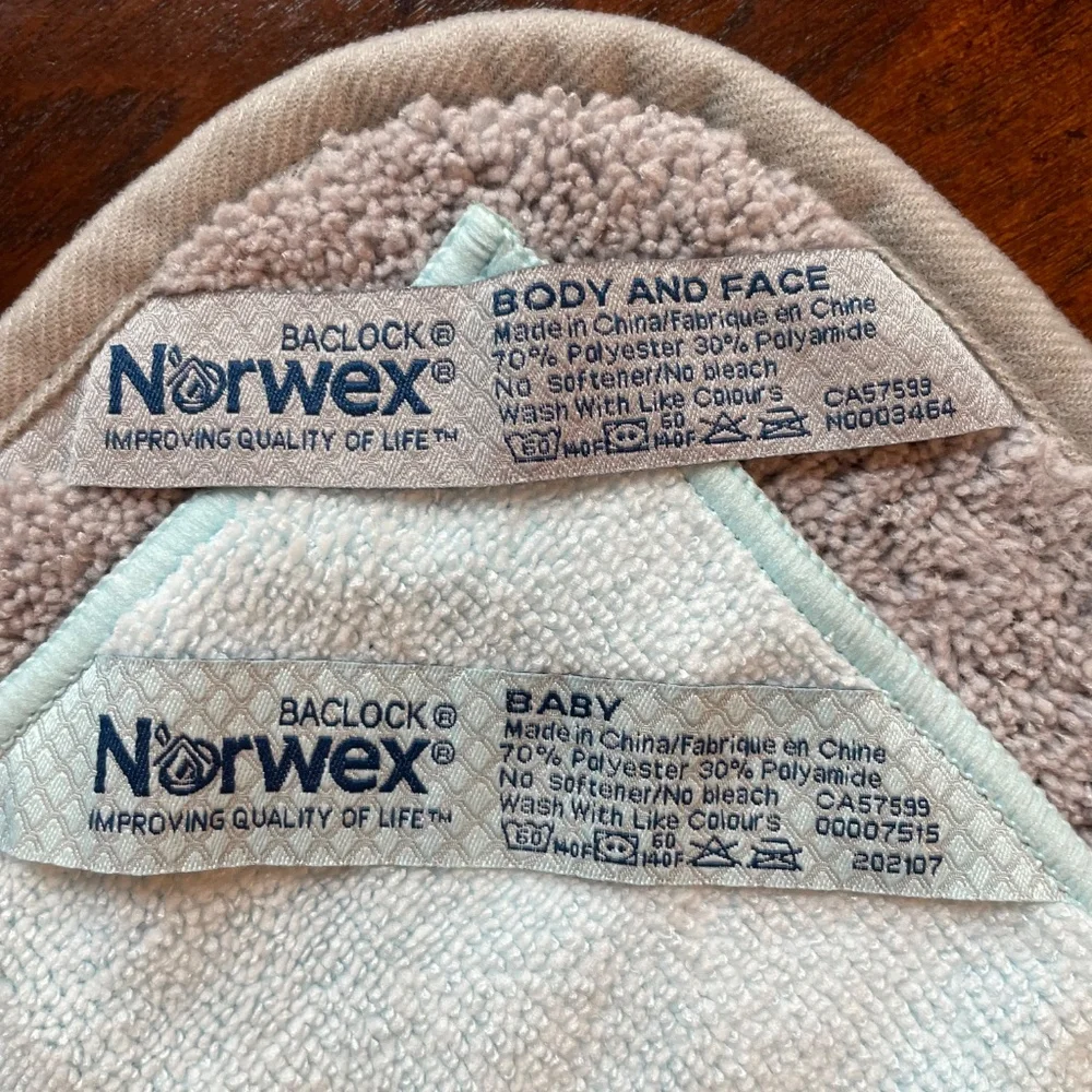 Norwex Baclock body and face cloth, Baby cloth, Beekman goat milk soap
